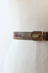 Gucci 1970s Striped Belt M/L