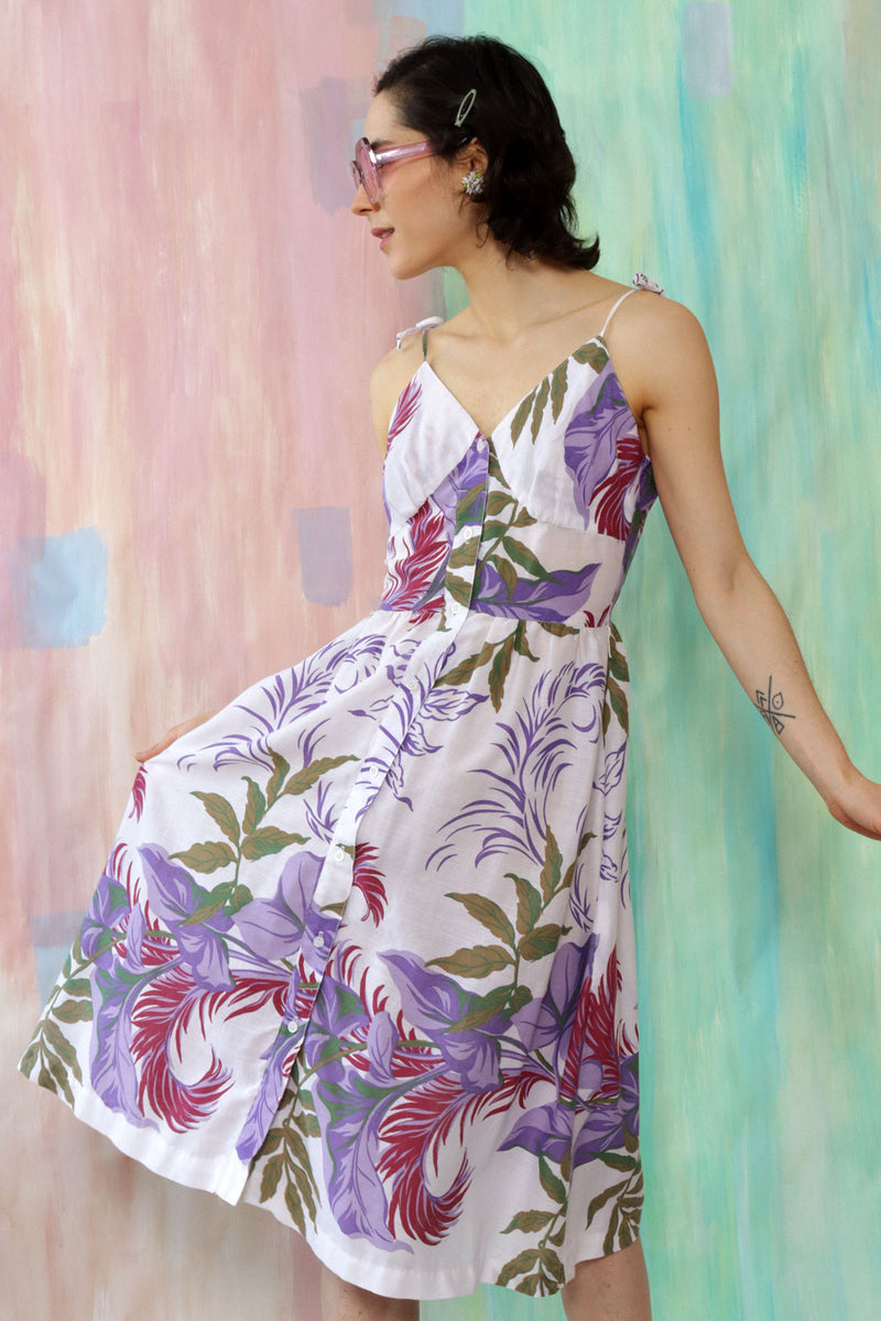 Babe Tropical Print Sundress XS/S