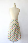 Rainbow Chevron Skirt S