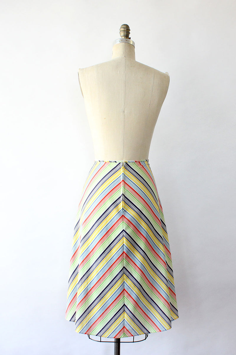 Rainbow Chevron Skirt S