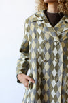Tonal Diamond Weave Long Jacket M