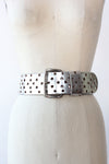 Donna Karan Silver Leather Wide Belt S-L