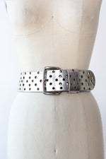Donna Karan Silver Leather Wide Belt S-L