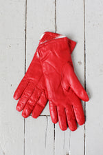 Cherry Red Fur Gloves