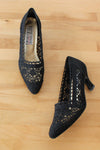 Black Crochet Heels 8.5