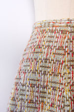Nubby Pastel Weave Skirt S