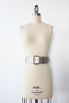 Donna Karan Silver Leather Wide Belt S-L