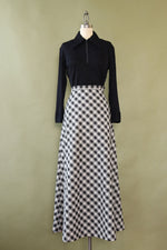 Checkered Maxi Skirt S