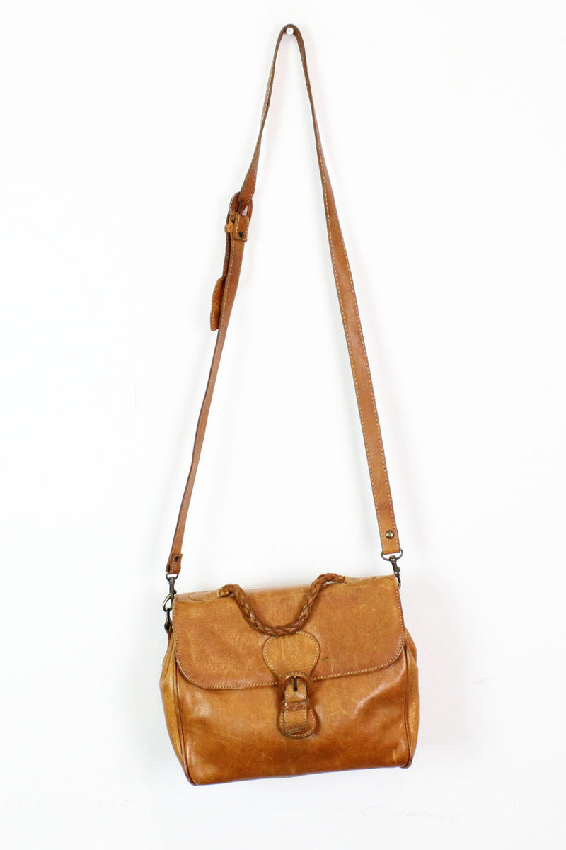 Chestnut Leather Accordion Bag