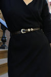 Sterling Etched Western Belt XS