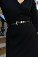 Sterling Etched Western Belt XS