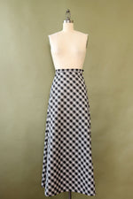 Checkered Maxi Skirt S