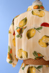 Citrus Fruits Silk Dress M/L