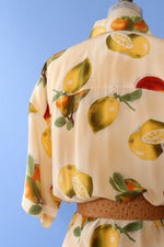 Citrus Fruits Silk Dress M/L