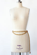 Heavy Golden Gem Chain Belt S-L