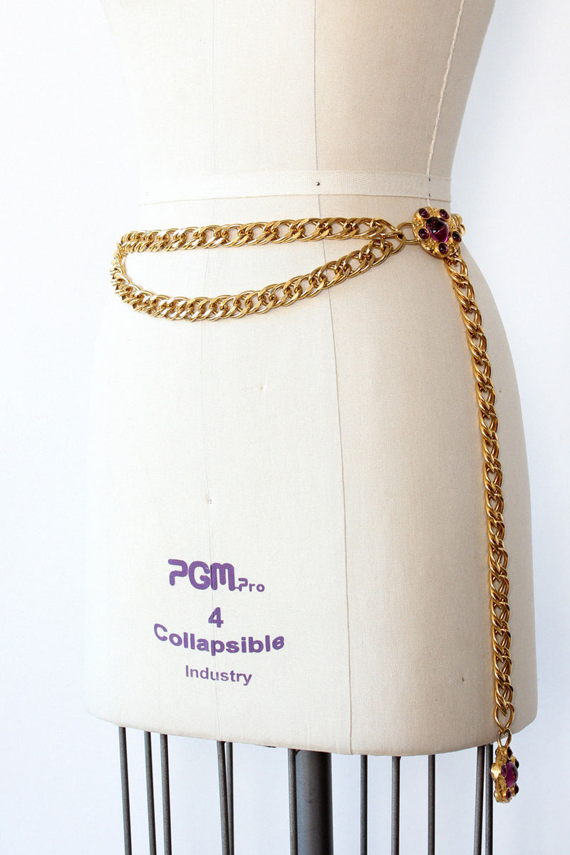 Heavy Golden Gem Chain Belt S-L – OMNIA