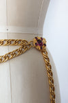 Heavy Golden Gem Chain Belt S-L