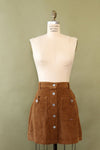 Walnut Corduroy Mini Skirt L
