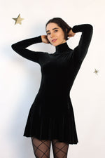Twilight Velvet Turtleneck Mini Dress XS/S