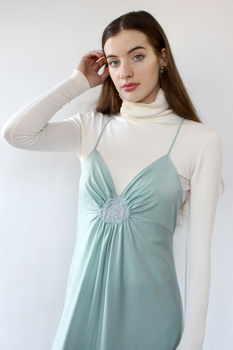 ice blue slip dress Delphine Icy Blue Midi Satin Slip Dress