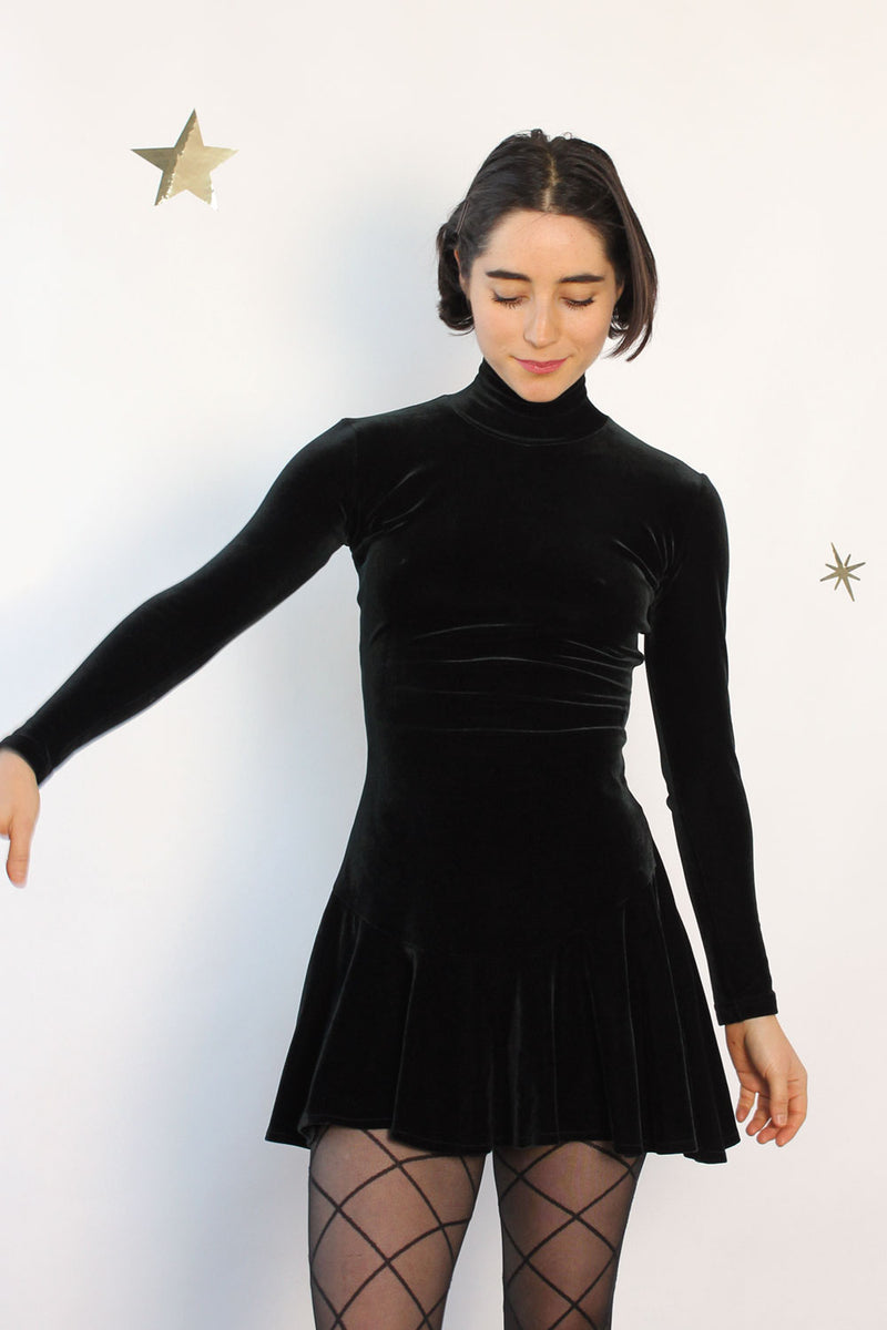 Twilight Velvet Turtleneck Mini Dress XS/S