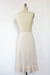 Cream Crochet Flutter Skirt XS/S/M