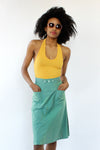 Iridescent Button Wrap Skirt S/M