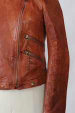 Fitted Redwood Leather Jacket XS