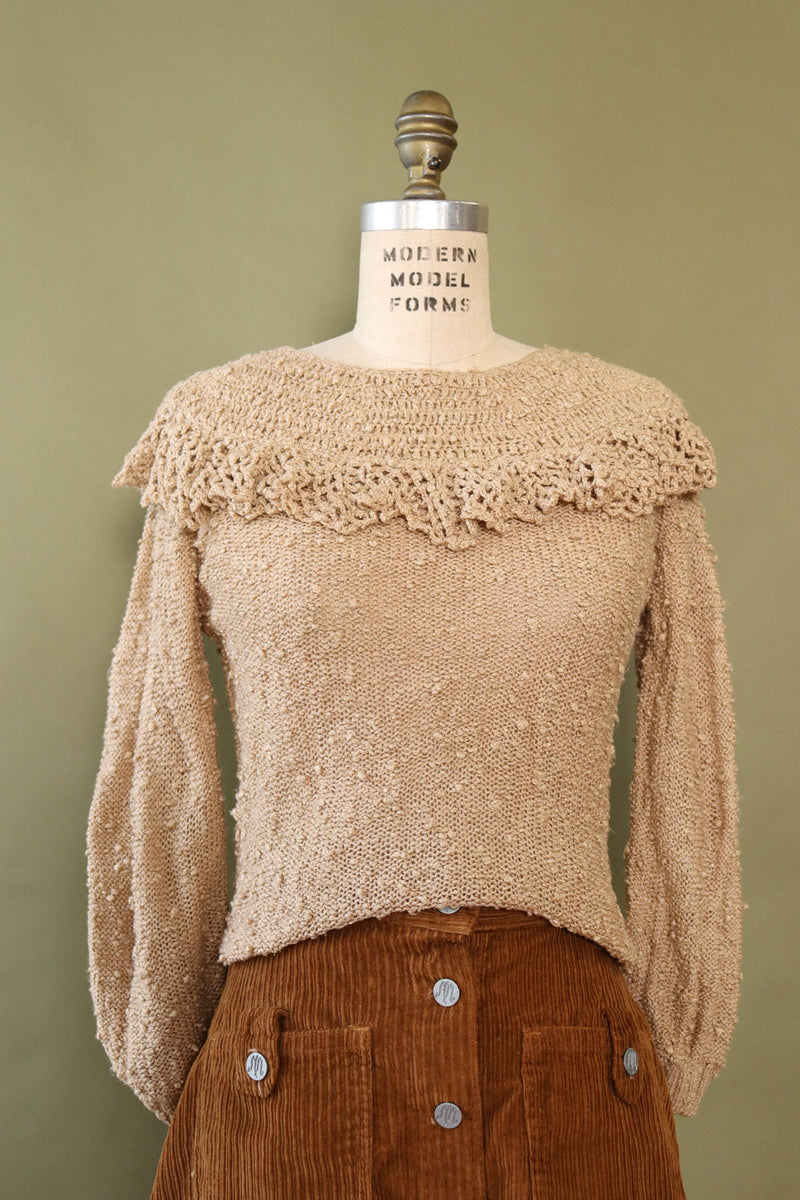 LeRoy Ruffled Yoke Sweater S