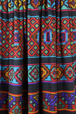 Oscar de la Renta Dark Stained Glass Skirt S