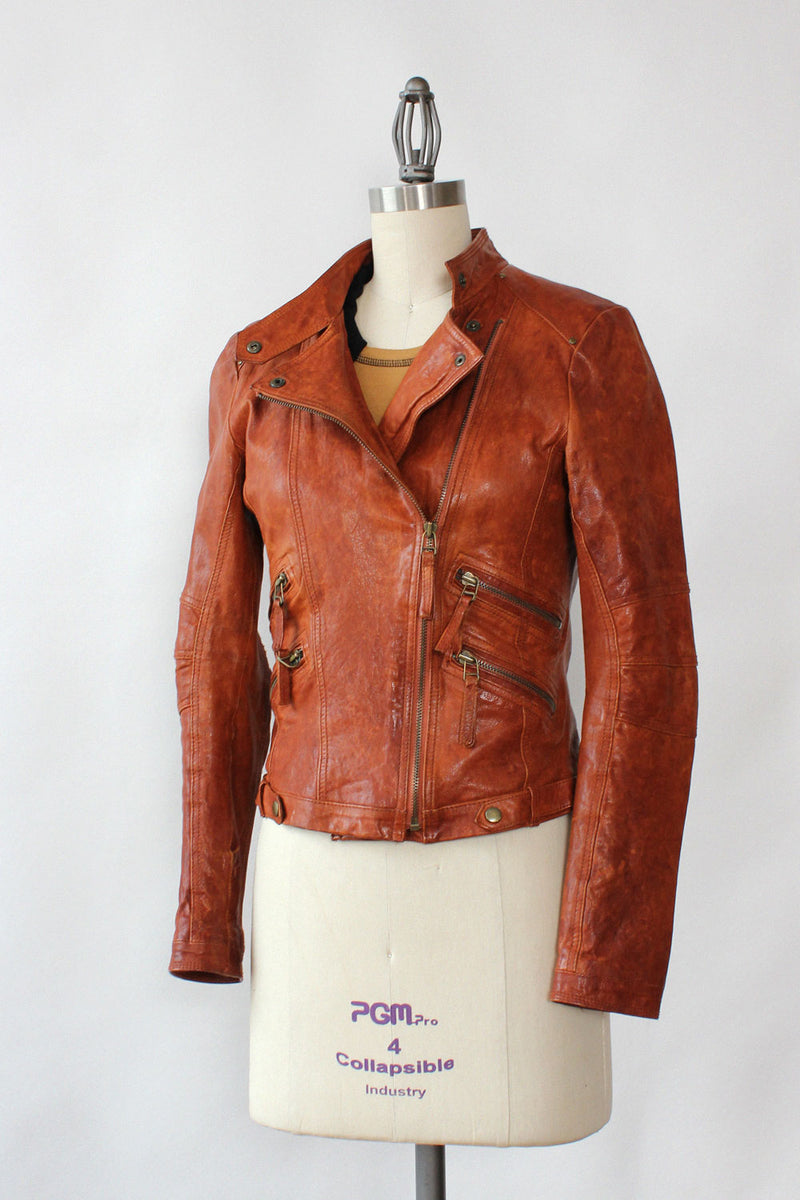 Fitted Redwood Leather Jacket XS