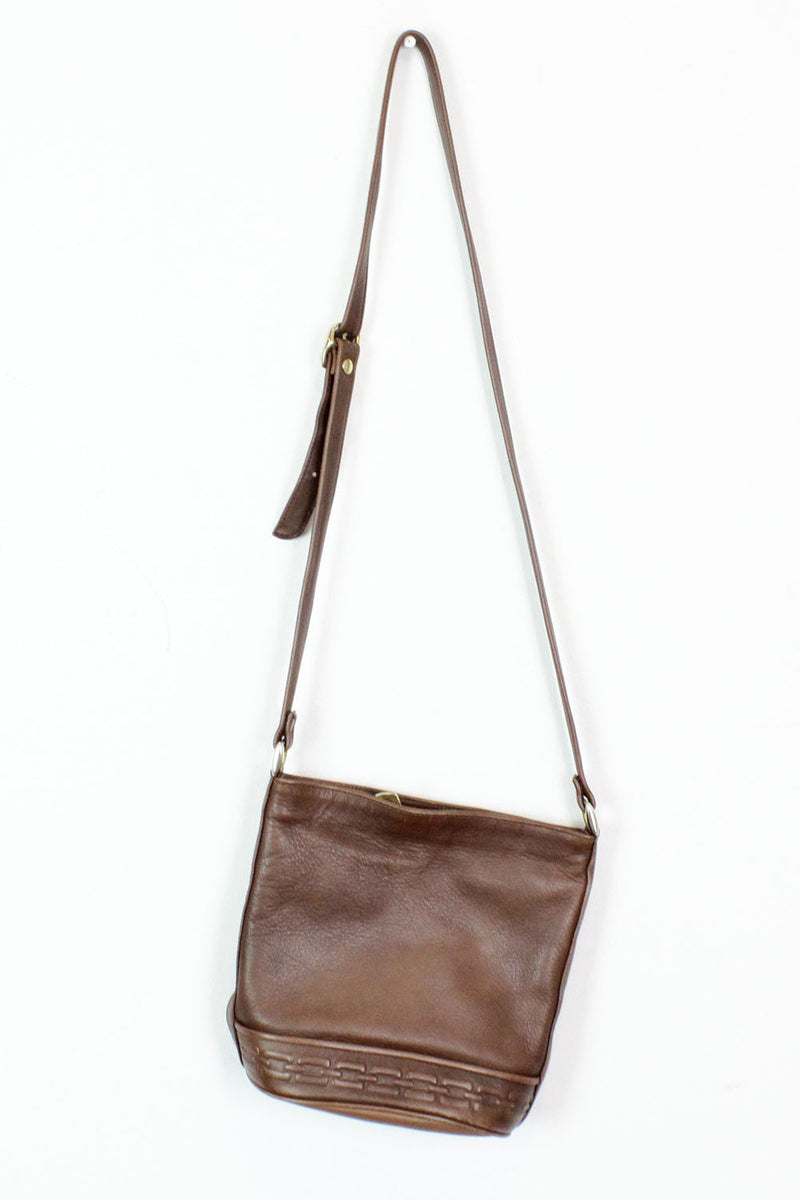 Chain Leather Bucket Bag