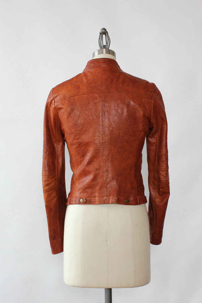 Fitted Redwood Leather Jacket XS
