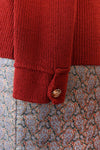 St. John Brick Gold Button Cardigan M/L