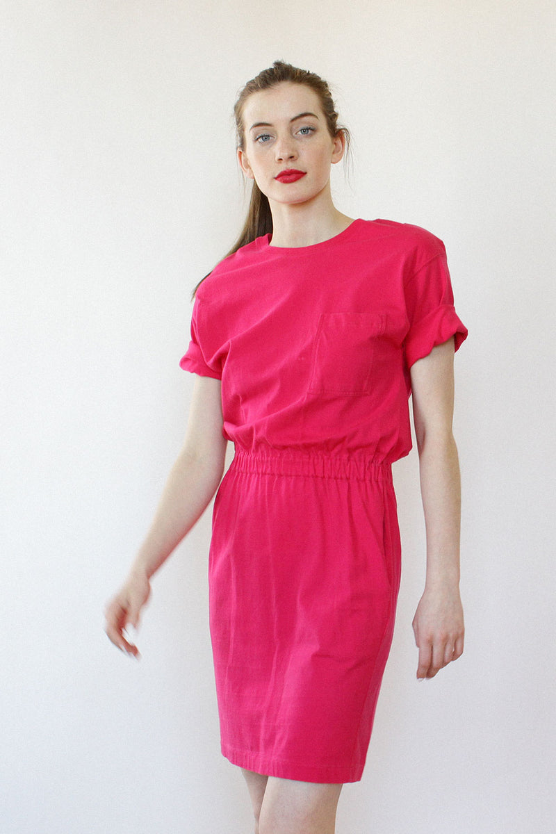 Hot Pink T-Shirt Dress XS/S – OMNIA Hot Pink T-Shirt Dress XS/S – OMNIA