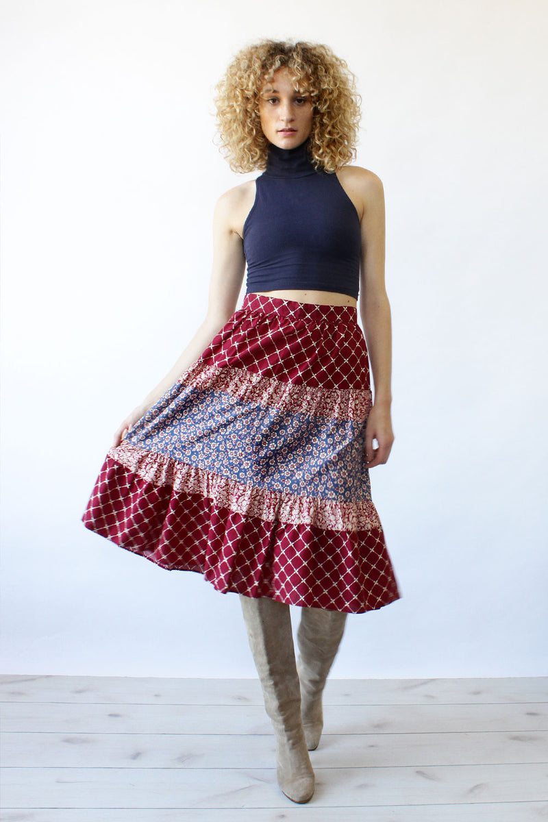 Berry Peasant Skirt S/M