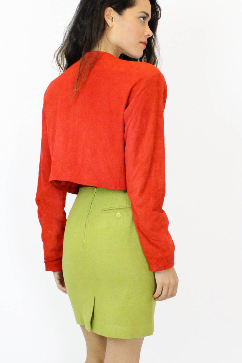 Chartreuse Woollen Skirt M