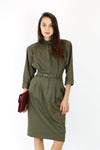 vintage olive green dress