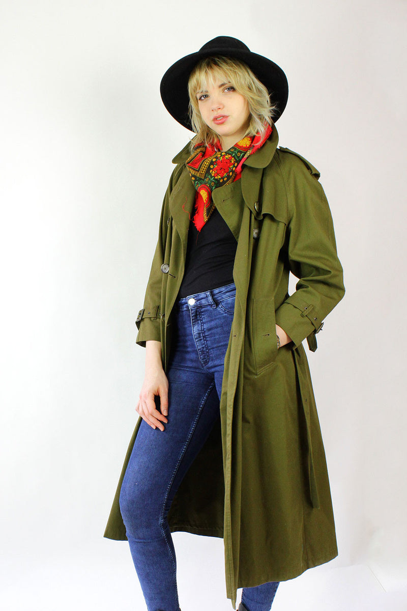 Olive Green Military Trench M