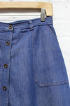 70s Denim City Skirt M