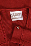 St. John Brick Gold Button Cardigan M/L