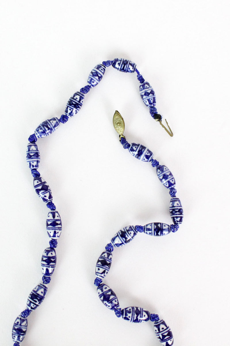 hand painted bead necklace