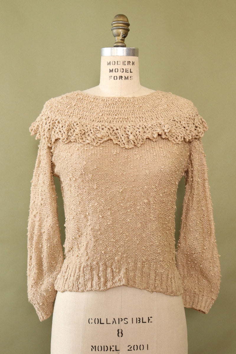 LeRoy Ruffled Yoke Sweater S