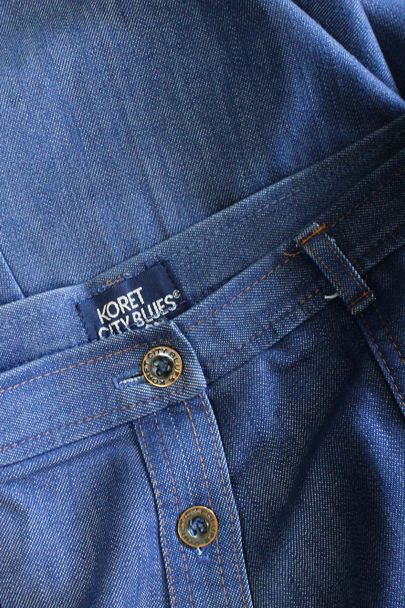 70s Denim City Skirt M