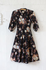 Forever Floral 70s Cotton Peasant Dress S/M