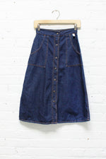 Denim Snap Skirt XS