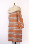 Clementine Brocade Fox Fur Collar Coat M/L