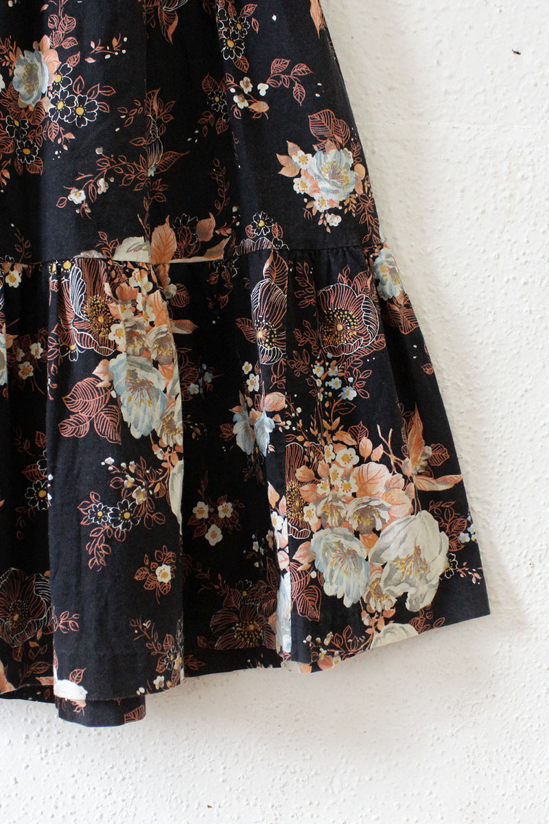 Forever Floral 70s Cotton Peasant Dress S/M