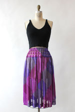 Mixed Print Sheer Skirt M/L