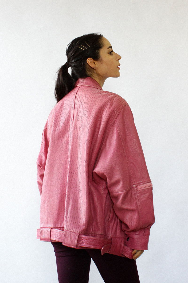 Pink Lady Leather Jacket S/M
